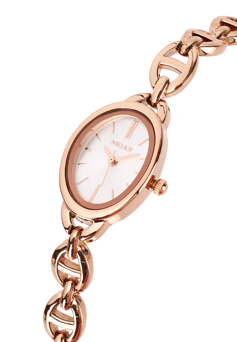 Rebecca Classic Bracelet Analog  Watch with Bracelet Set (Rose Gold)