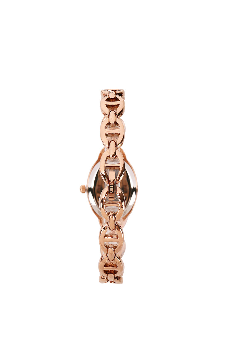 Rebecca Classic Bracelet Analog  Watch with Bracelet Set (Rose Gold)