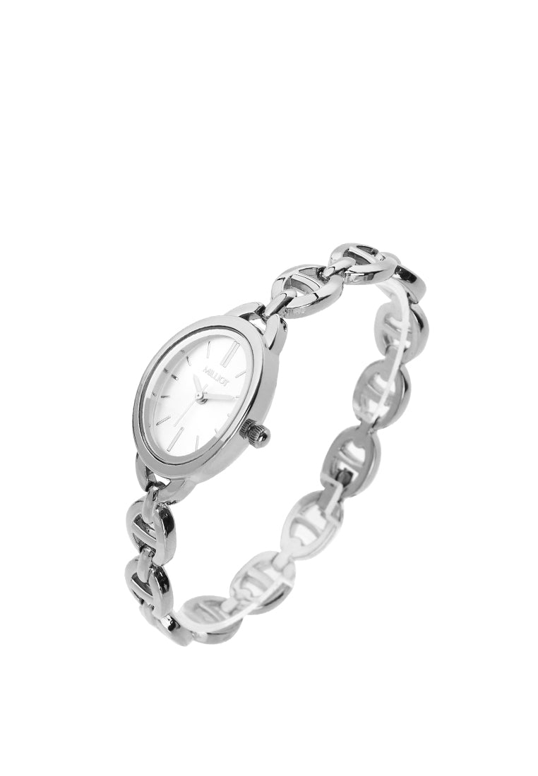 Rebecca Classic Bracelet Analog  Watch with Bracelet Set (Silver)