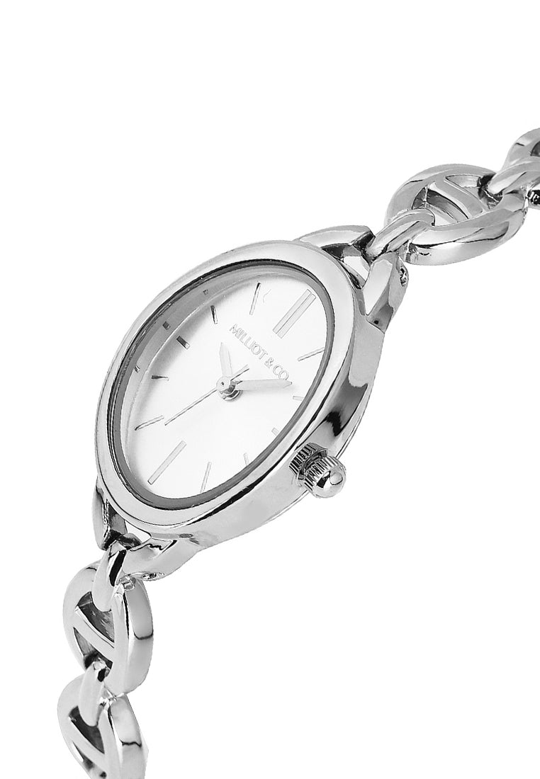 Rebecca Classic Bracelet Analog  Watch with Bracelet Set (Silver)