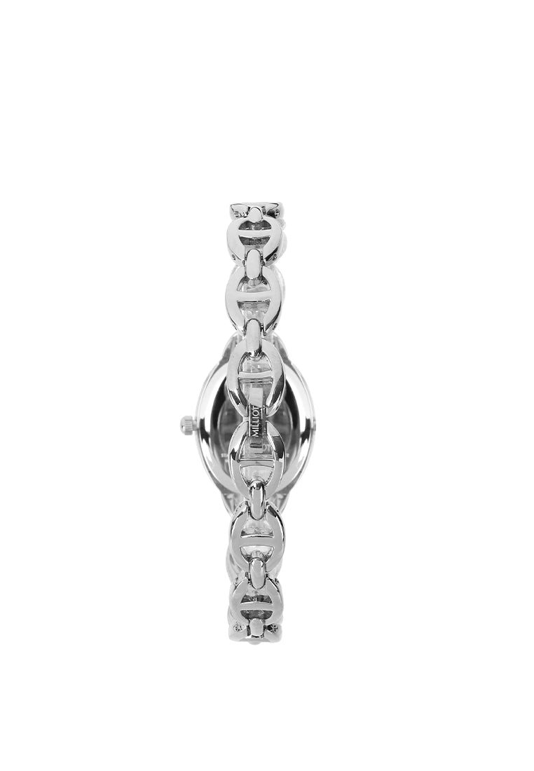 Rebecca Classic Bracelet Analog  Watch with Bracelet Set (Silver)