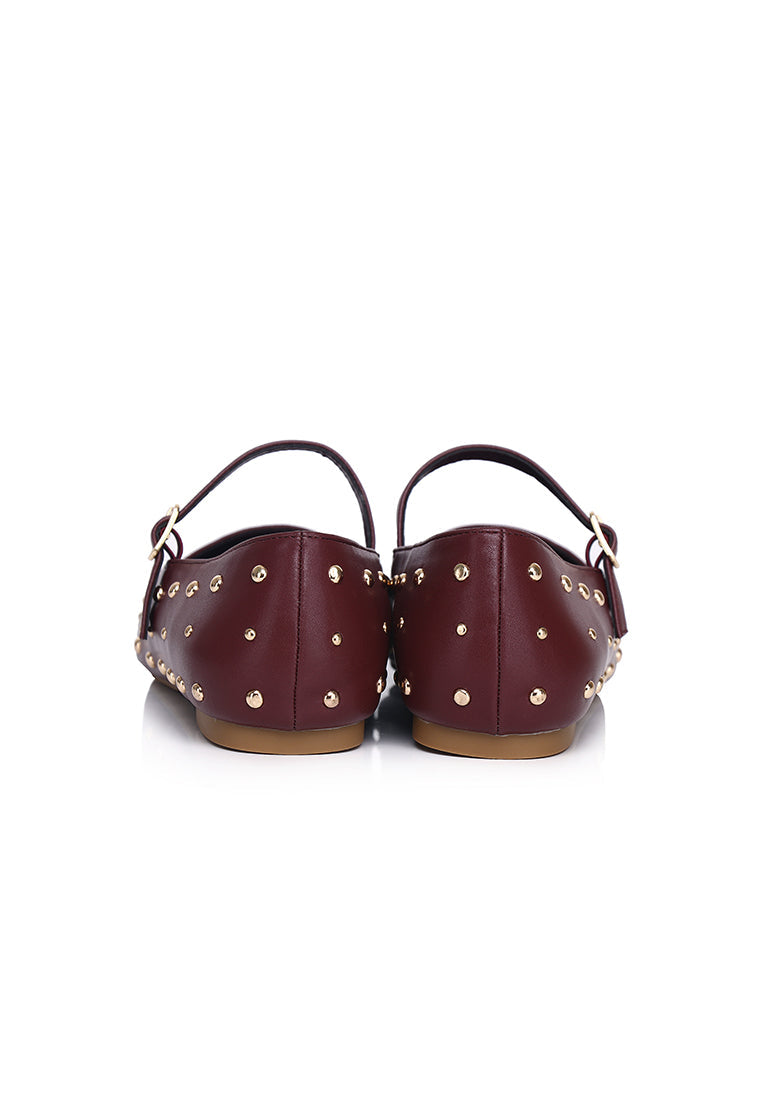 Lyla Ballerina & Flats With Stub (Maroon)