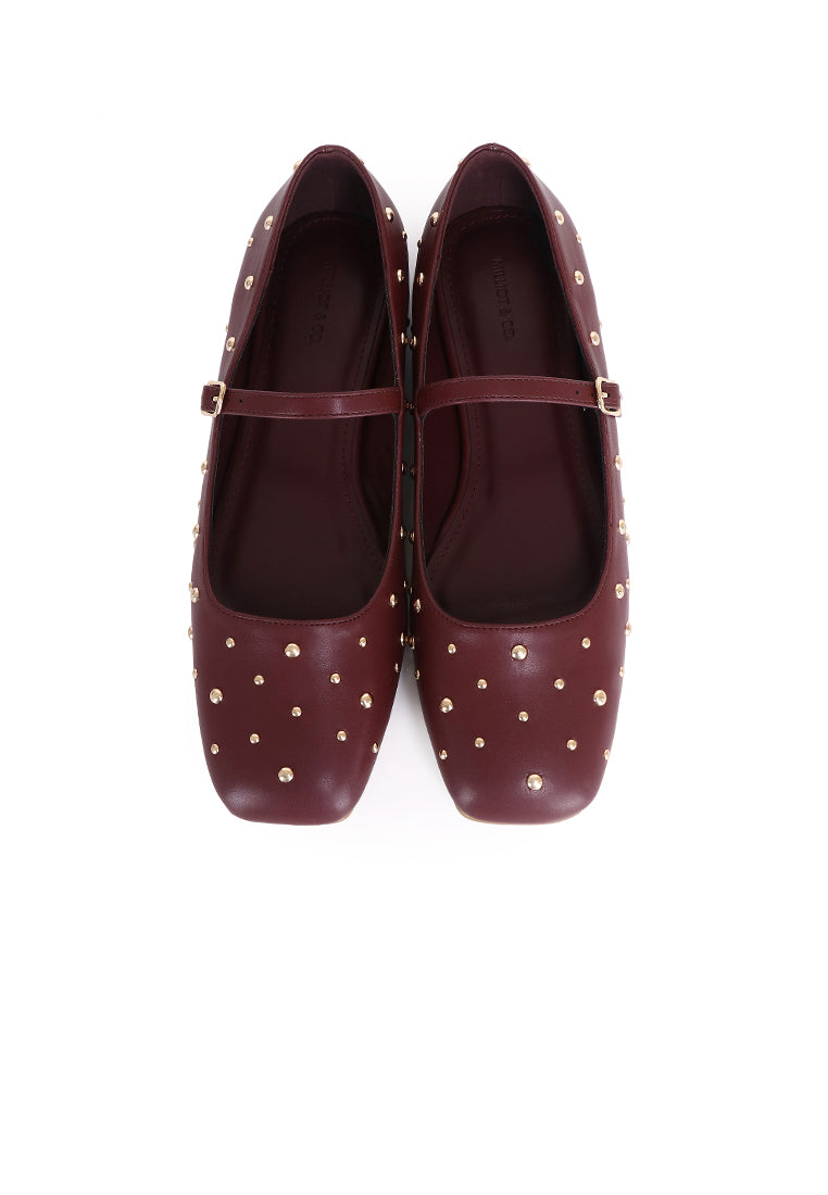 Lyla Ballerina & Flats With Stub (Maroon)