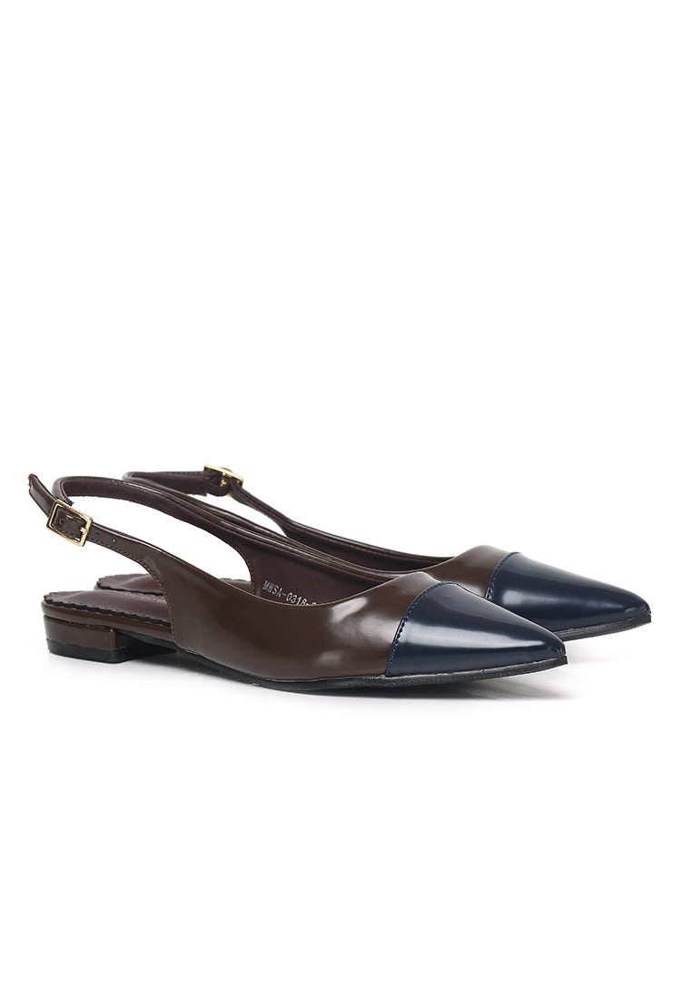 Emilia Two tone Flats & Ballerina (Espresso)