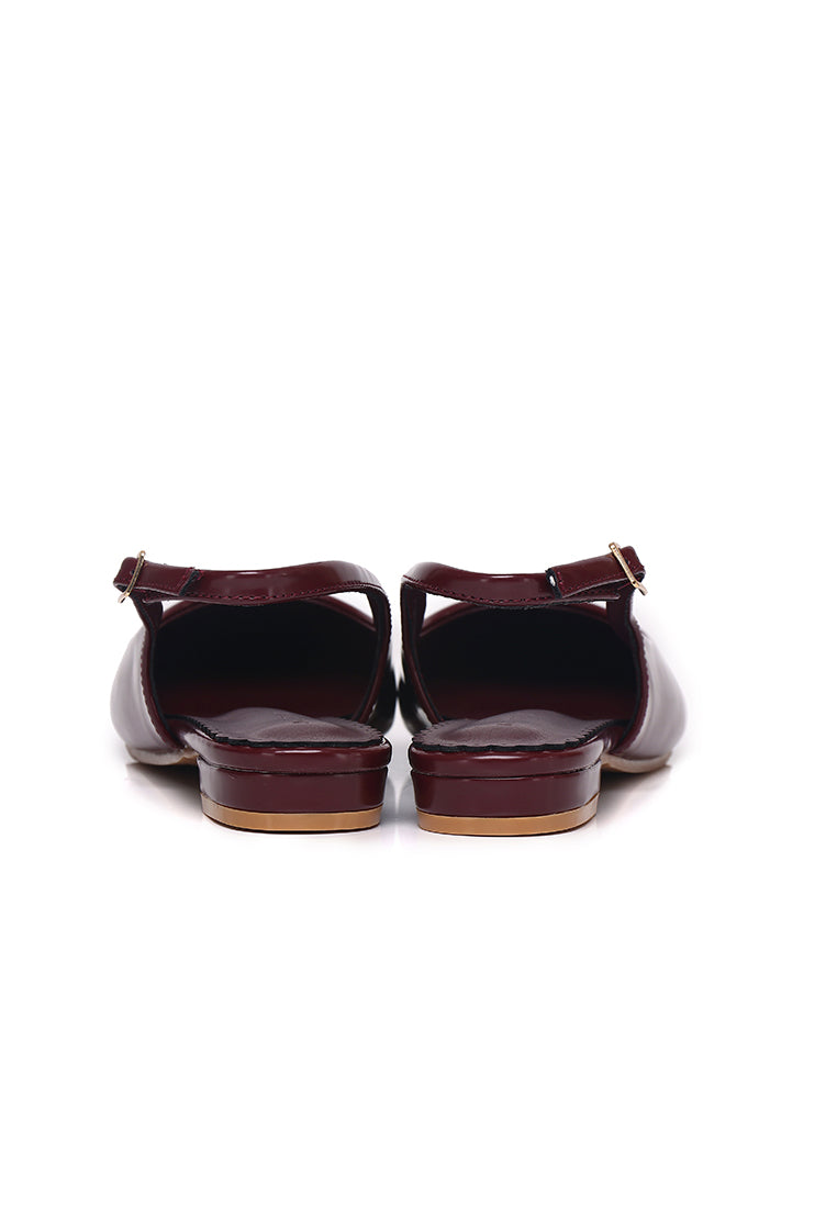 Emilia Two tone Flats & Ballerina (Maroon)
