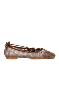 Nyla Strappy Ballerina Flats (Brown)