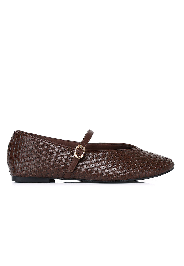 Maya Braided Mary Janes Flats & Ballerina (Espresso)