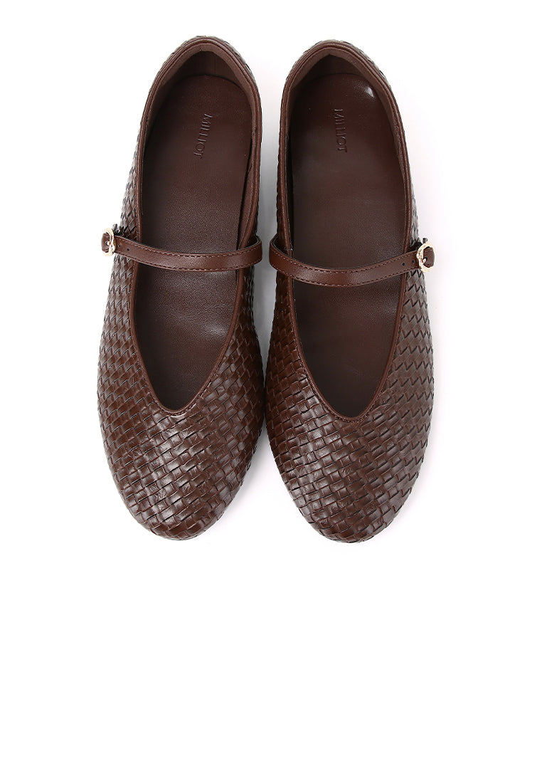 Maya Braided Mary Janes Flats & Ballerina (Espresso)