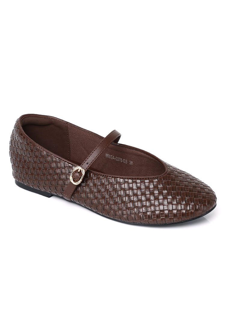 Maya Braided Mary Janes Flats & Ballerina (Espresso)