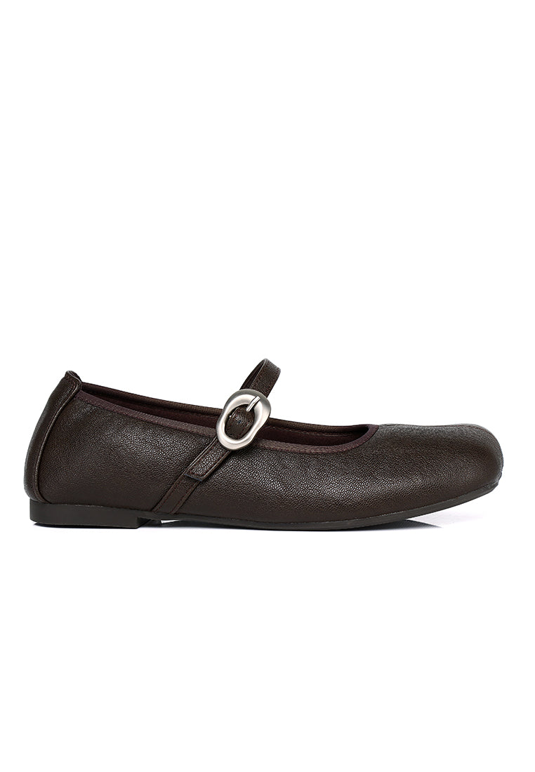 Maura Mary Jane Ballerina Flats (Espresso)