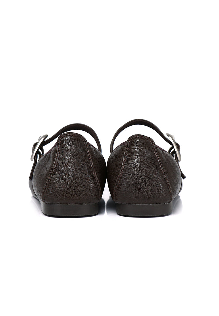 Maura Mary Jane Ballerina Flats (Espresso)