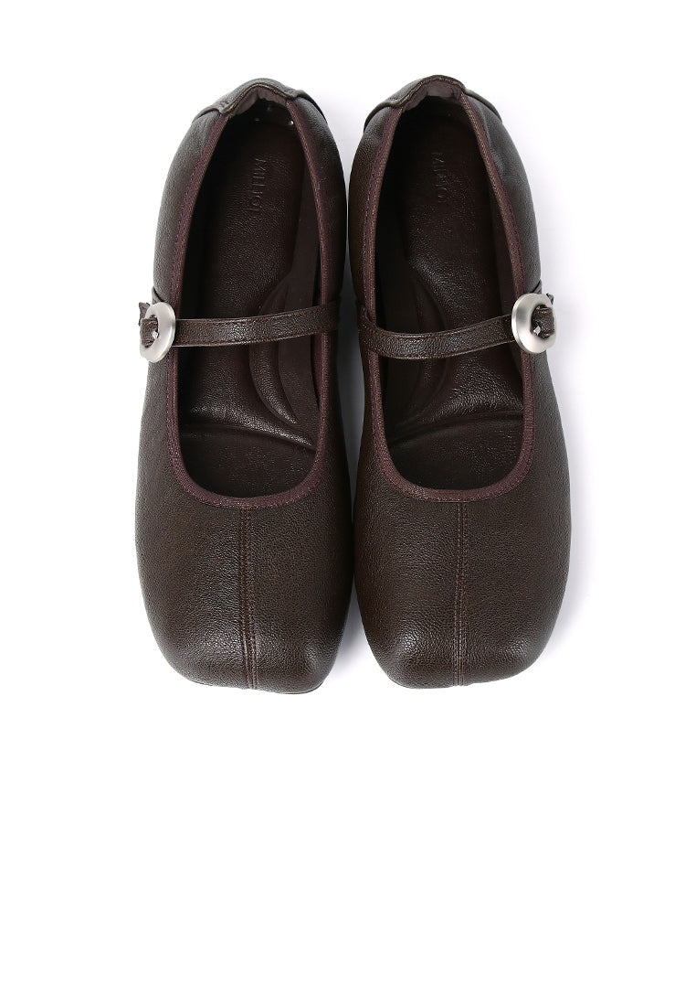 Maura Mary Jane Ballerina Flats (Espresso)