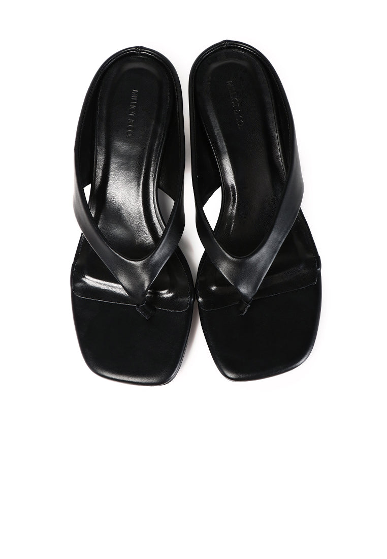 Parker Thong Wedges (Black)