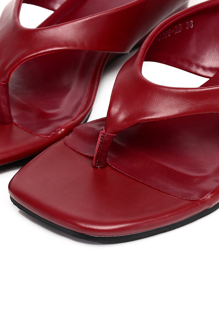 Parker Thong Wedges (Red)