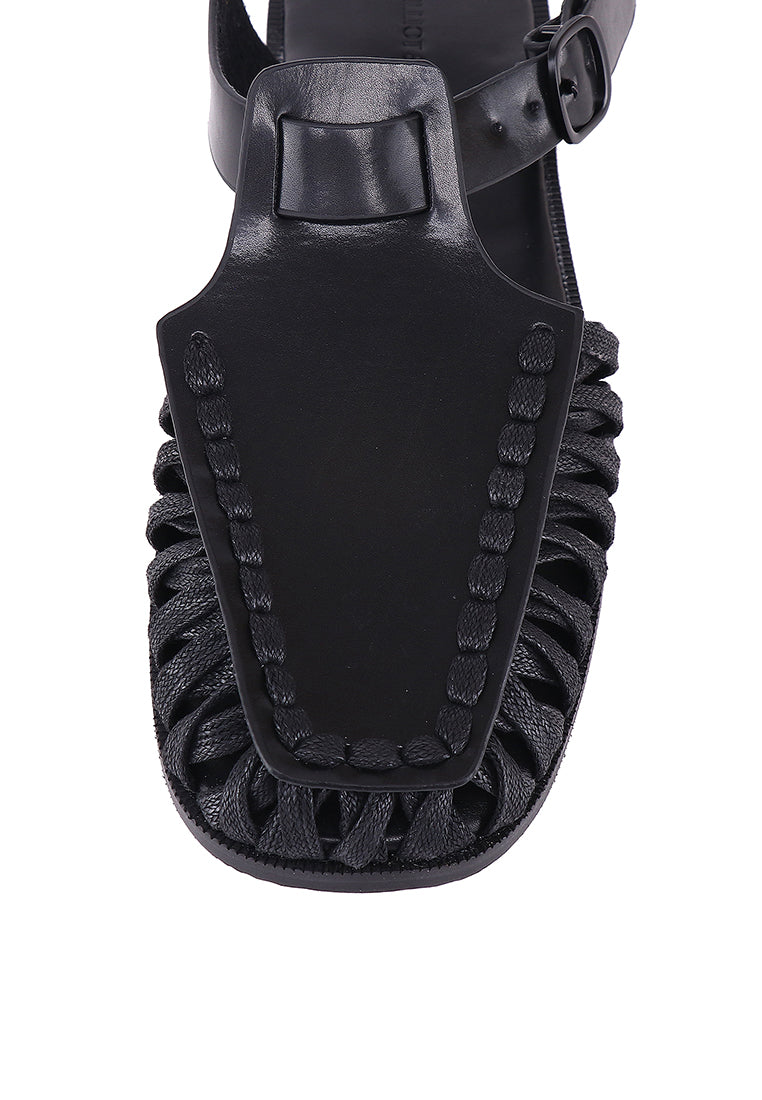 Hazel Fisherman Sandals (Black)