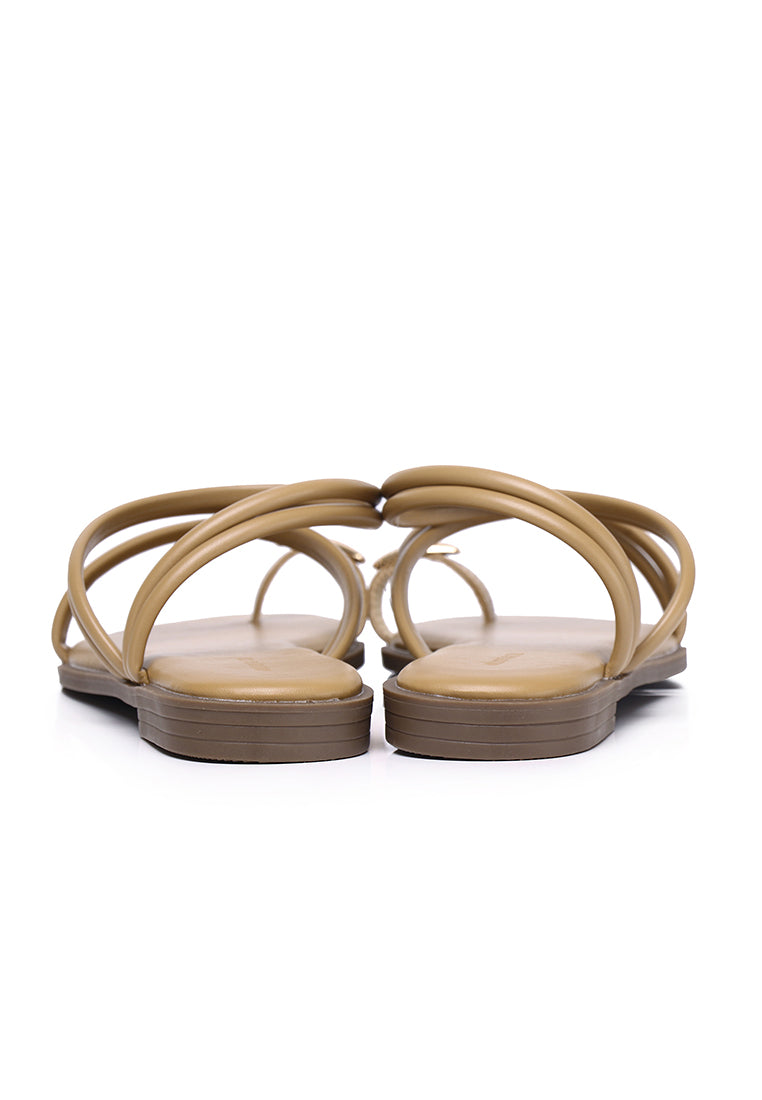 Ariana Strappy Toe Ring Sandals (Caramel)