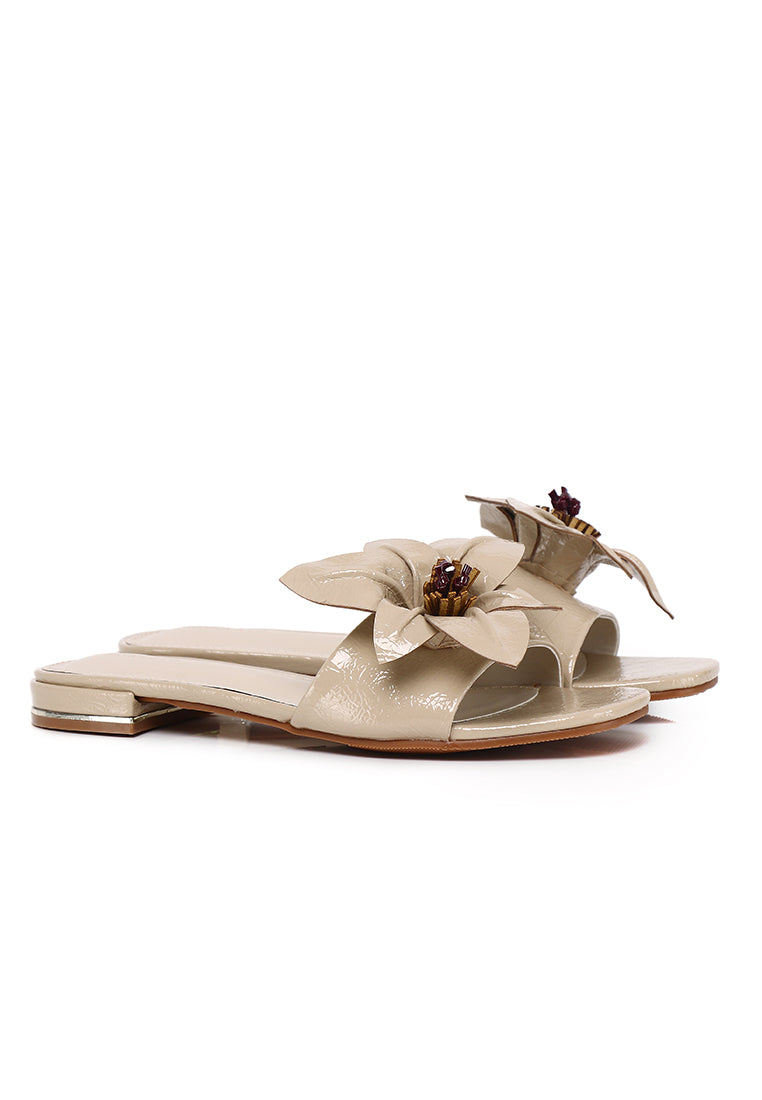 Rowan Floral Sandals (Khaki)