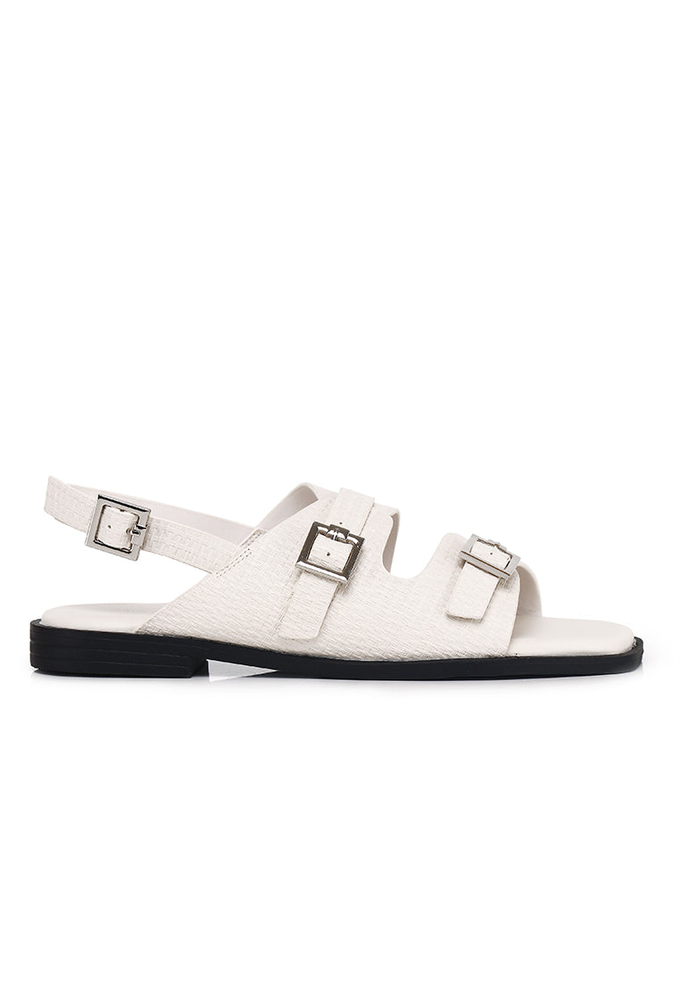 Amari Buckle Sandals (Off White)