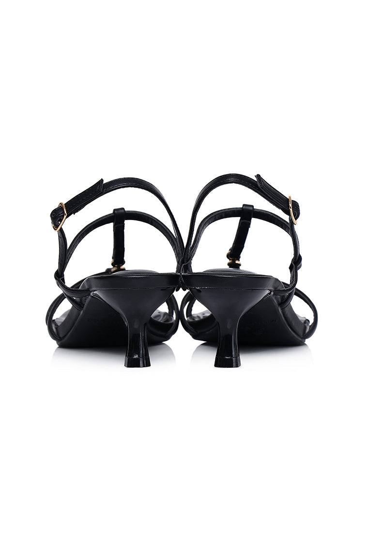 Alaia Strappy Heels (Black)