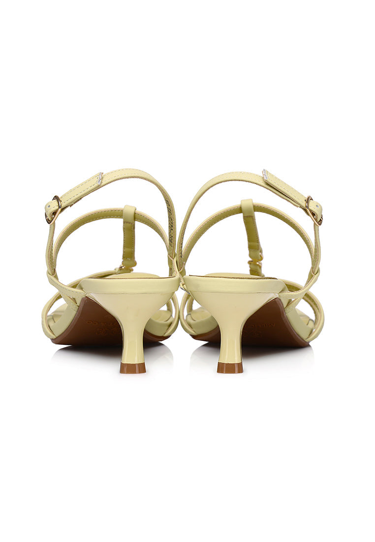 Alaia Strappy Heels (Light Yellow)
