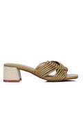 Aisha Open Toe Knotted Heels (Brown)