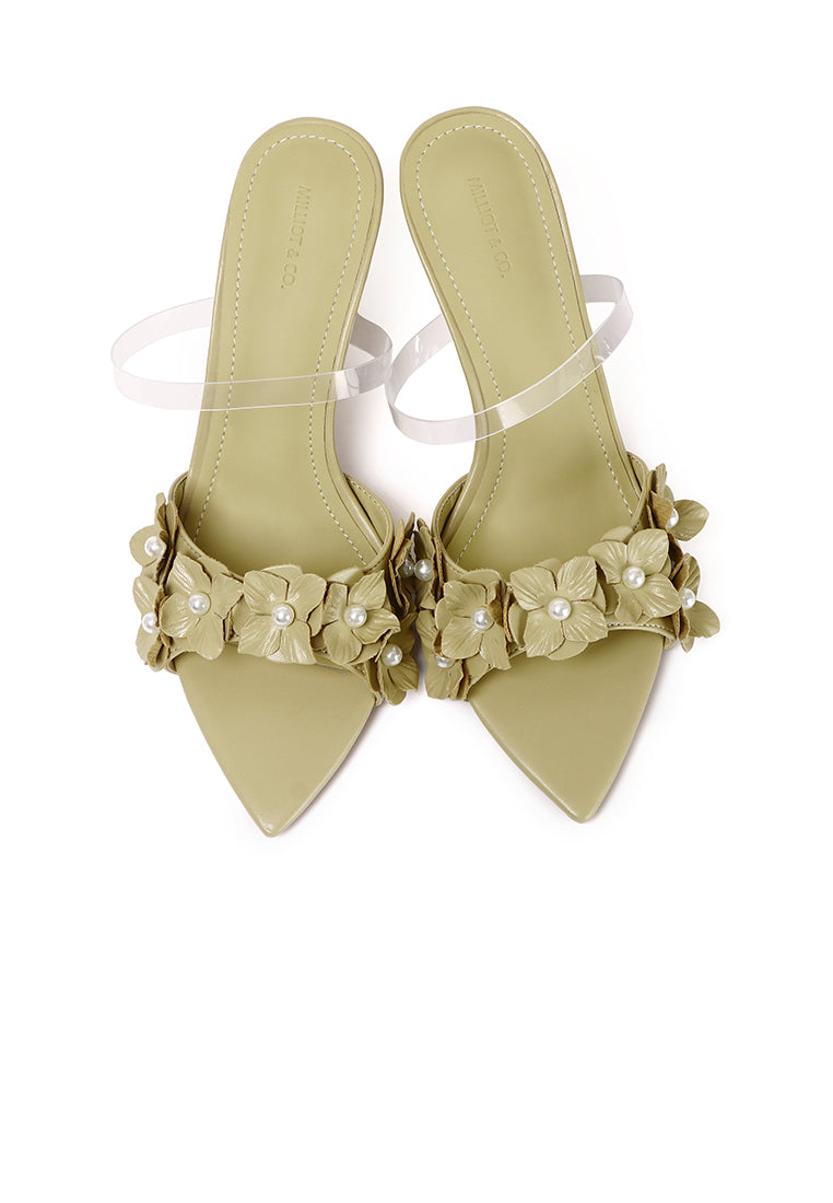Vivienne Floral Heels (Mustard)