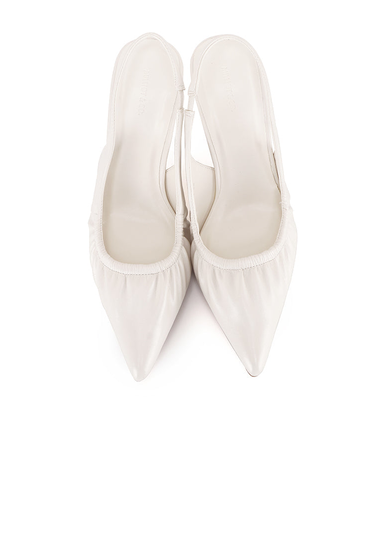 Anais Crinkle Gathered Heels (White)