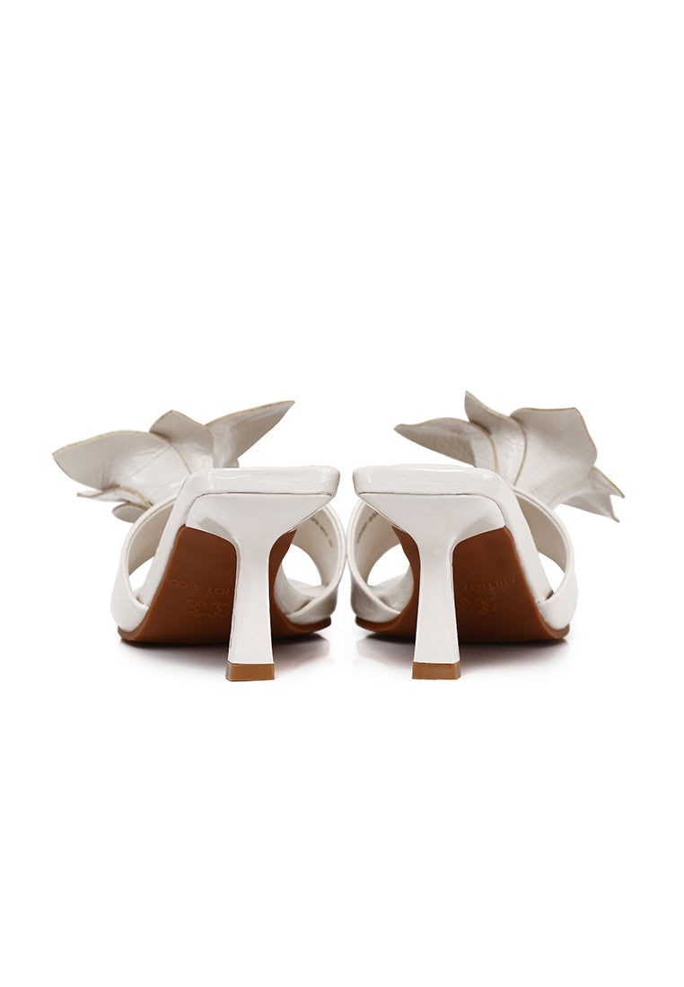 Reese Floral Sandals Heels (White)