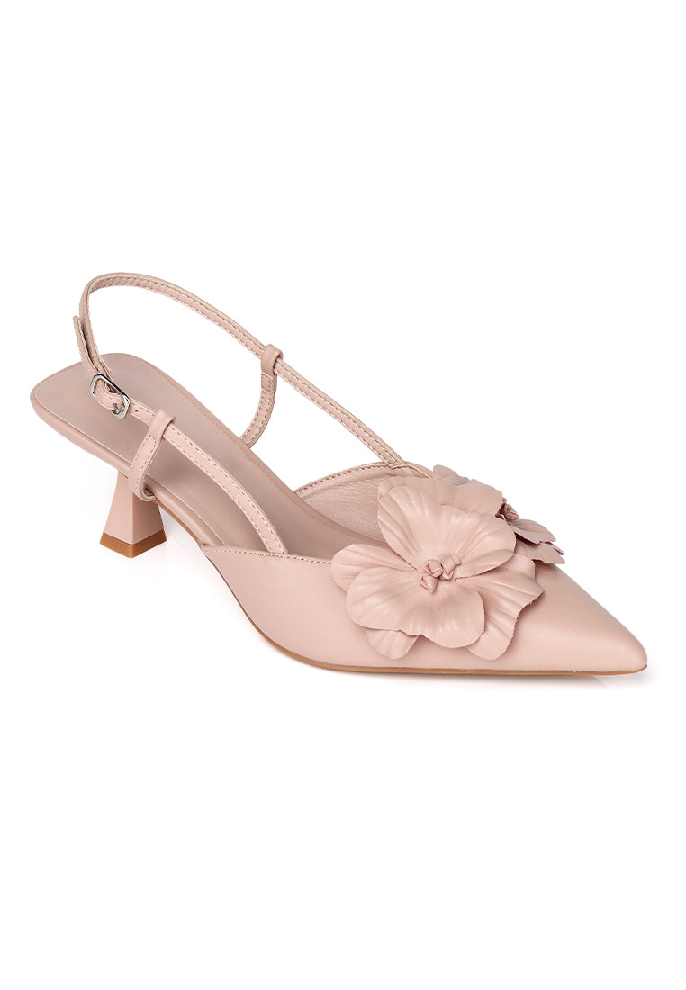 Veronica Floral Heels (Pink)