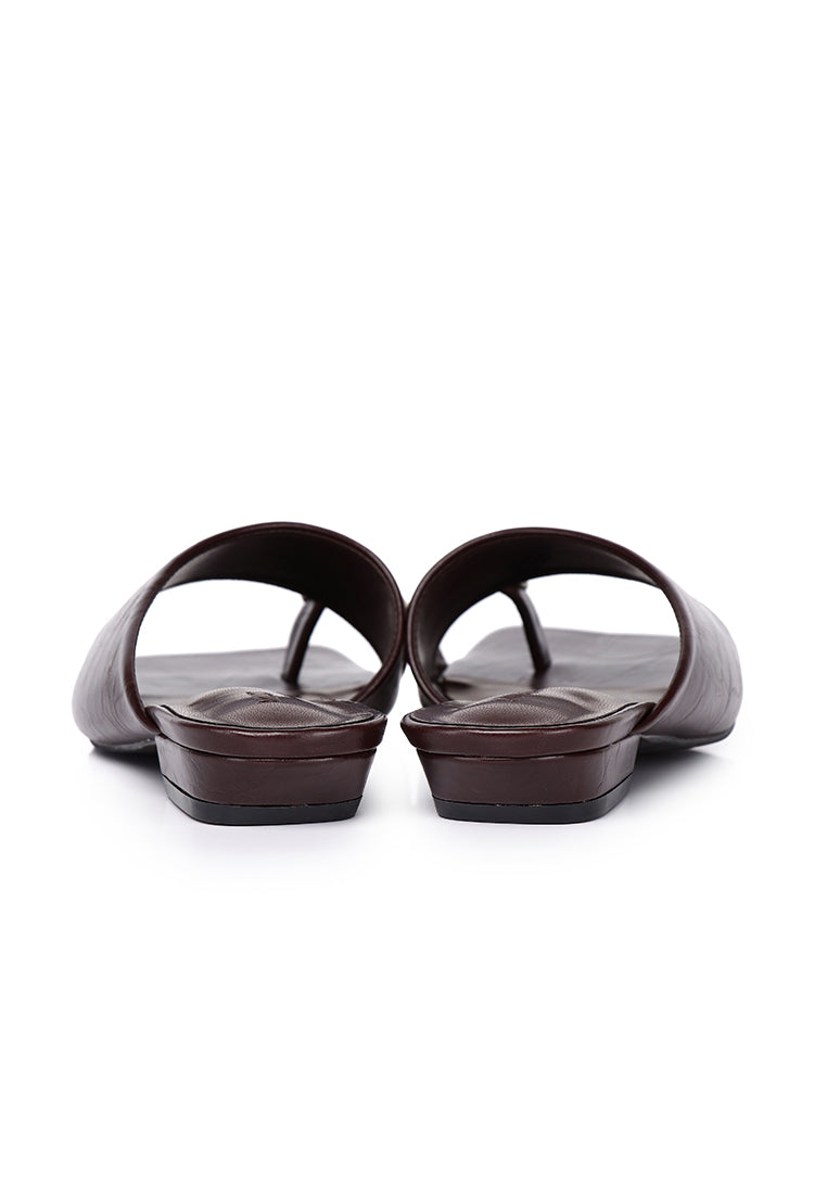 Daniela Toe Ring Heeled Sandals (Espresso)