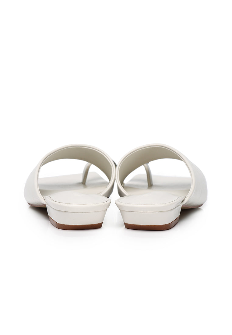 Daniela Toe Ring Heeled Sandals (Off White)