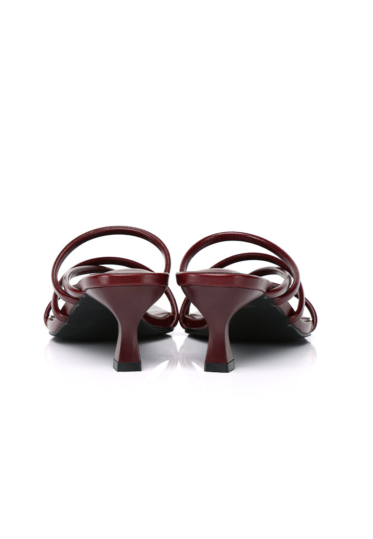 Gianna Strappy Heels (Maroon)