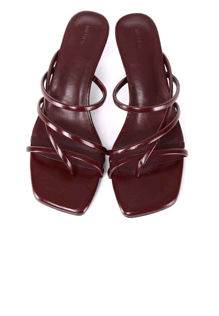 Gianna Strappy Heels (Maroon)