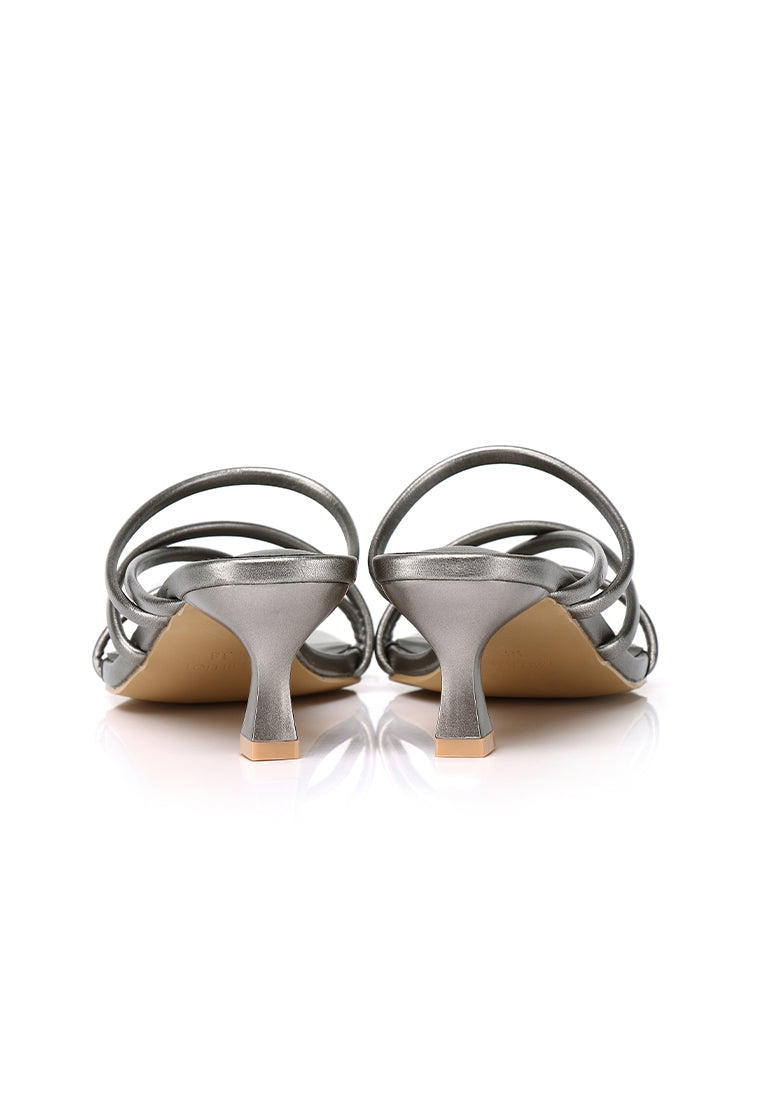 Gianna Strappy Heels (Silver)