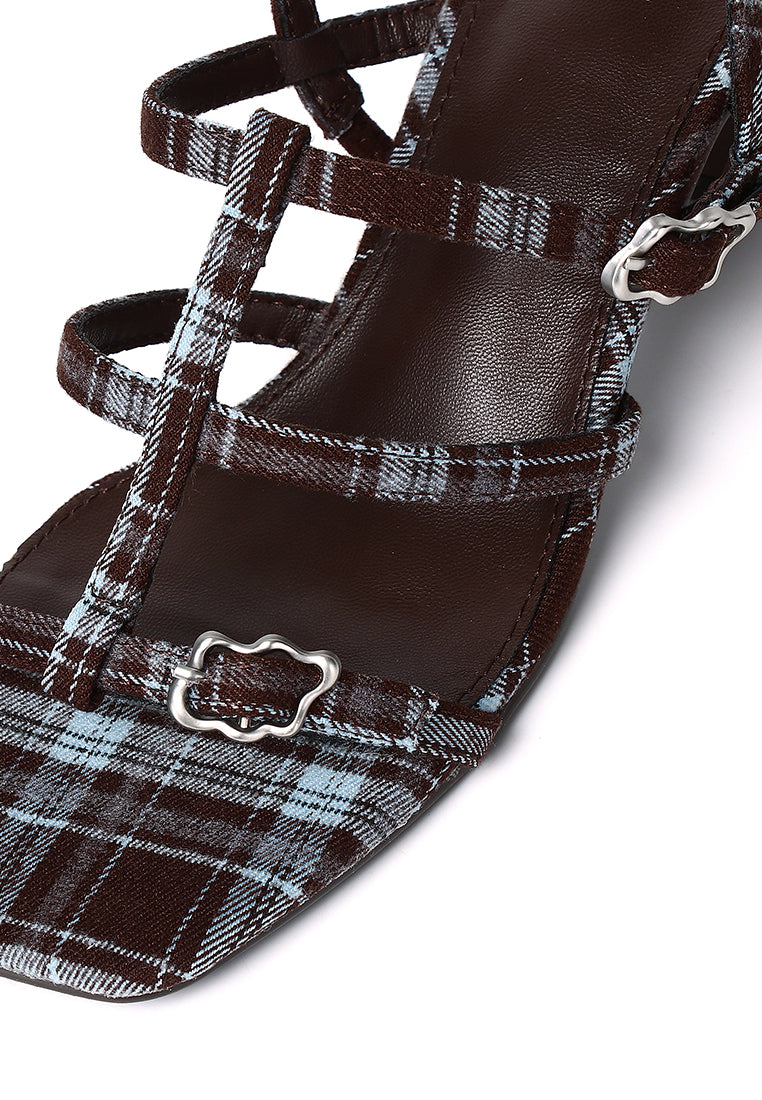 Alana Strappy Block Heels (Espresso)
