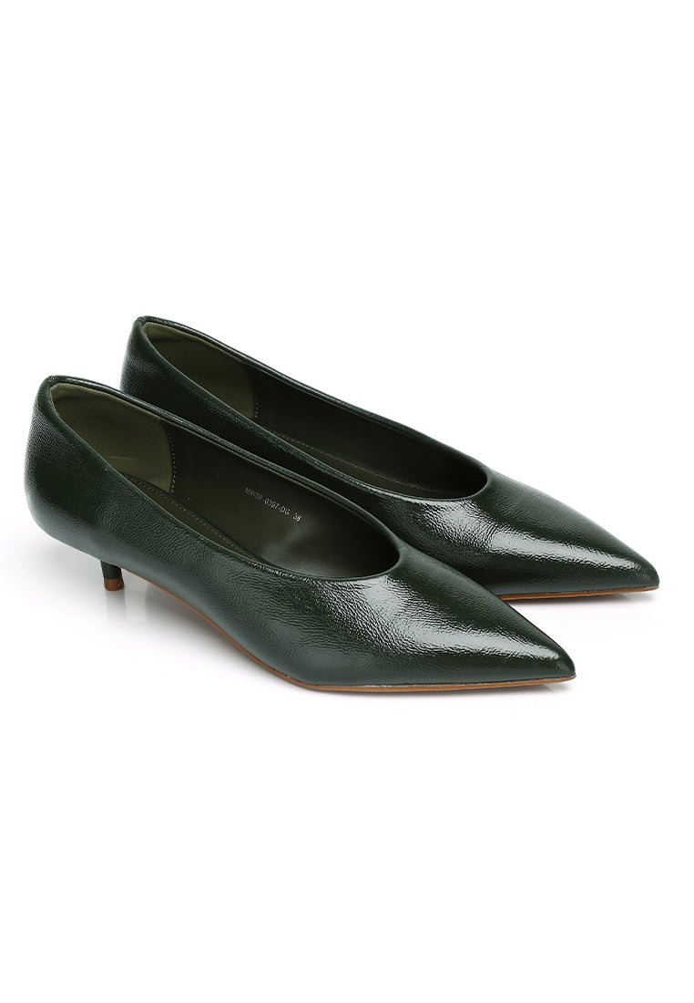 Piper Pumps Heels (Dark Green)