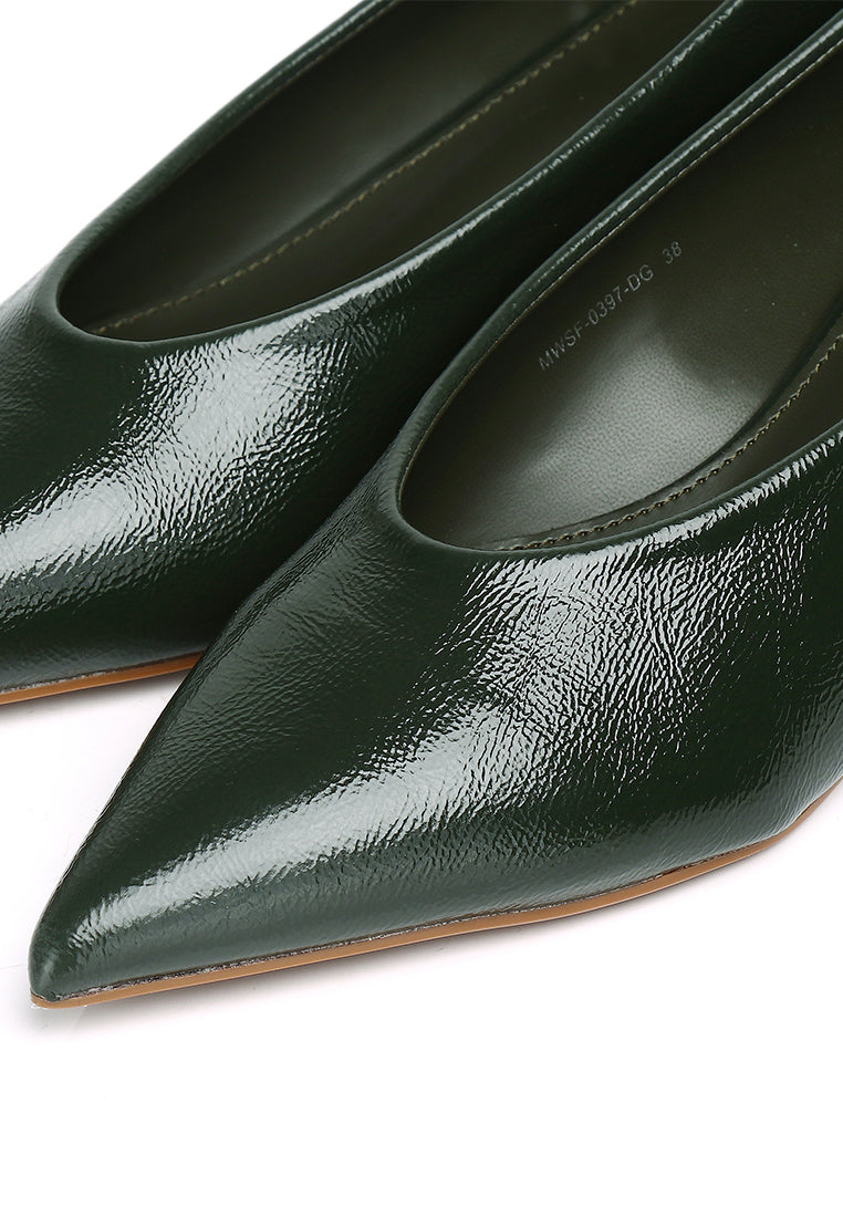 Piper Pumps Heels (Dark Green)