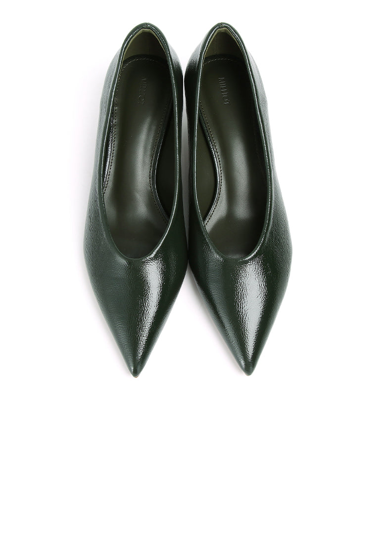 Piper Pumps Heels (Dark Green)