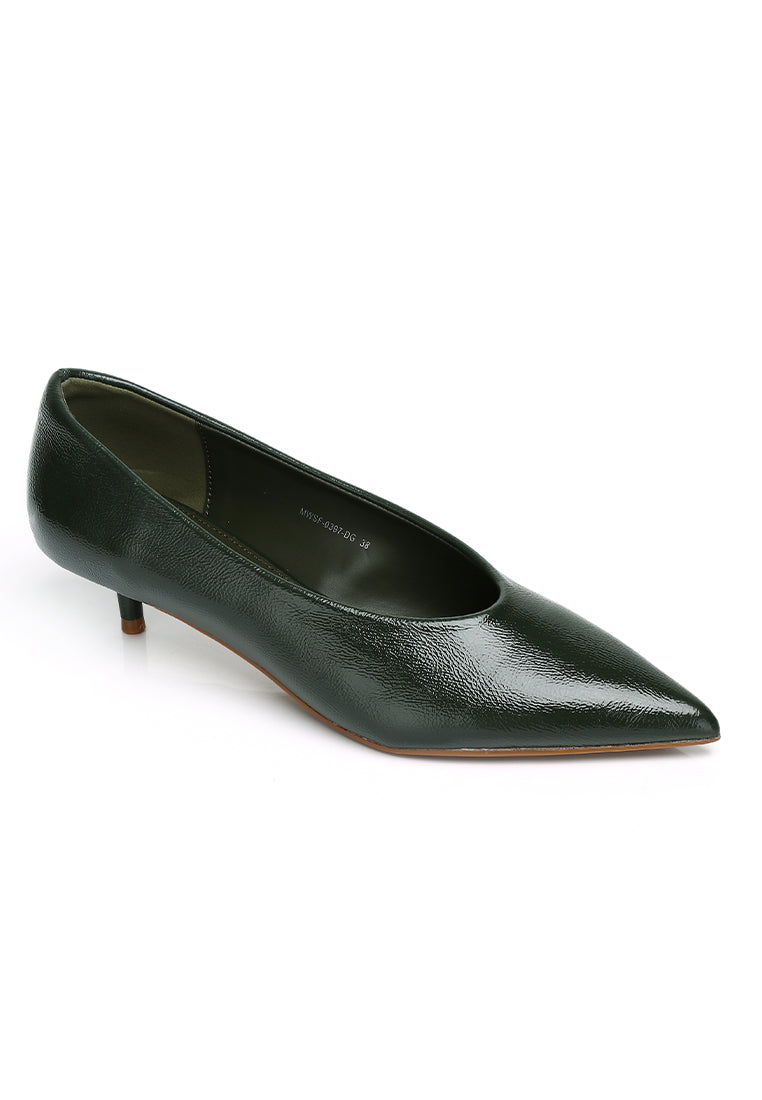 Piper Pumps Heels (Dark Green)