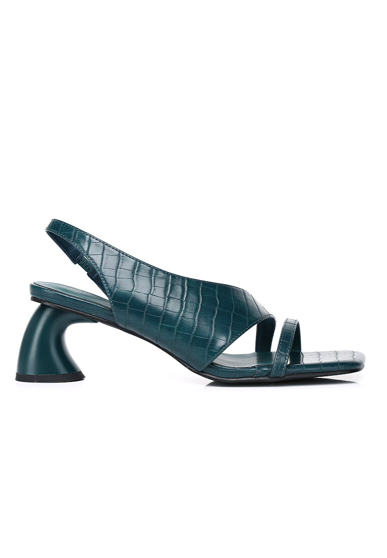 Veneta Slingback Heels (Navy)
