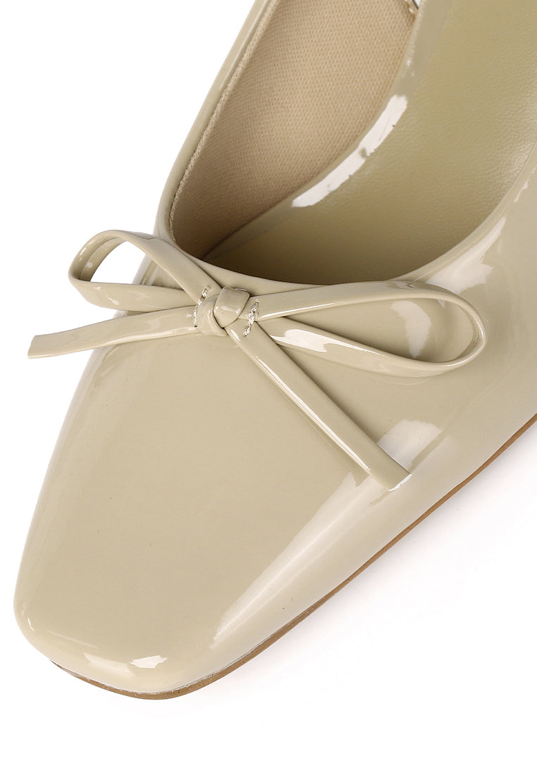 Freya Slingback Pumps With Bow (Burlywood)