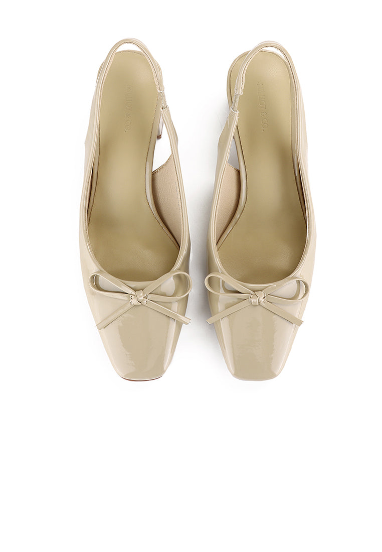 Freya Slingback Pumps With Bow (Burlywood)