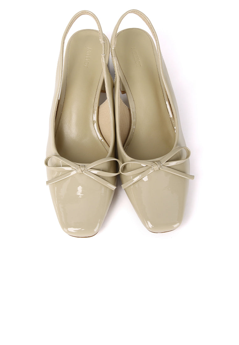 Freya Slingback Pumps With Bow (Burlywood)