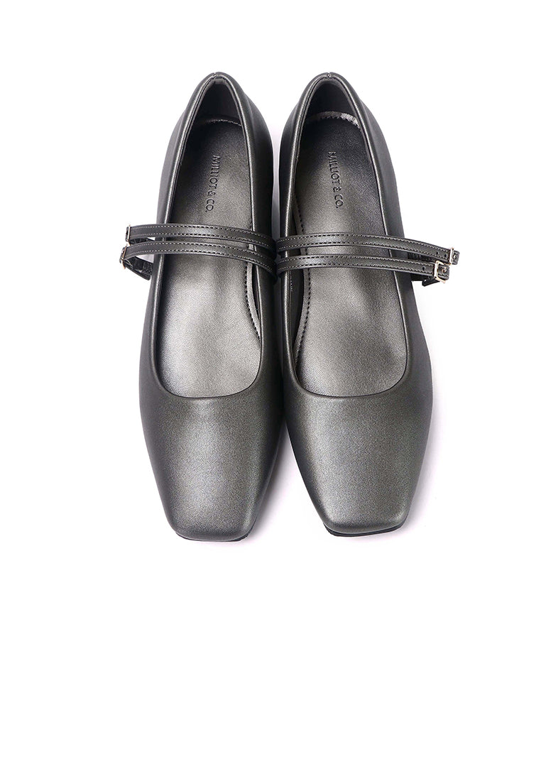 Florence Interchangeable Strap Mary Jane Pumps (Platinum)
