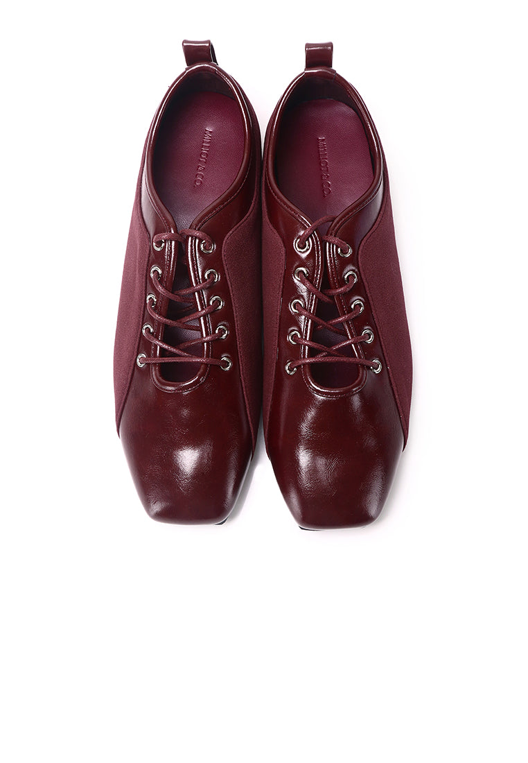 Lelli Two-Tone Ballet Sneakers (Maroon)