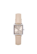 Ollie Leather Strap Analog Watch (Beige)