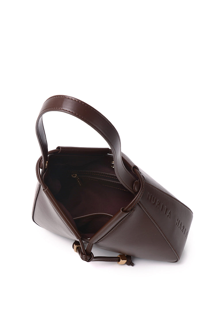 Norna Drawstring Shoulder Bag (Espresso)