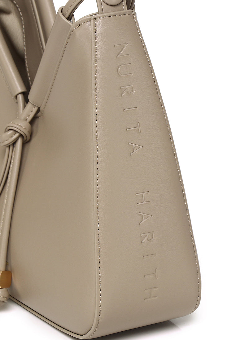 Norna Drawstring Shoulder Bag (Khaki)