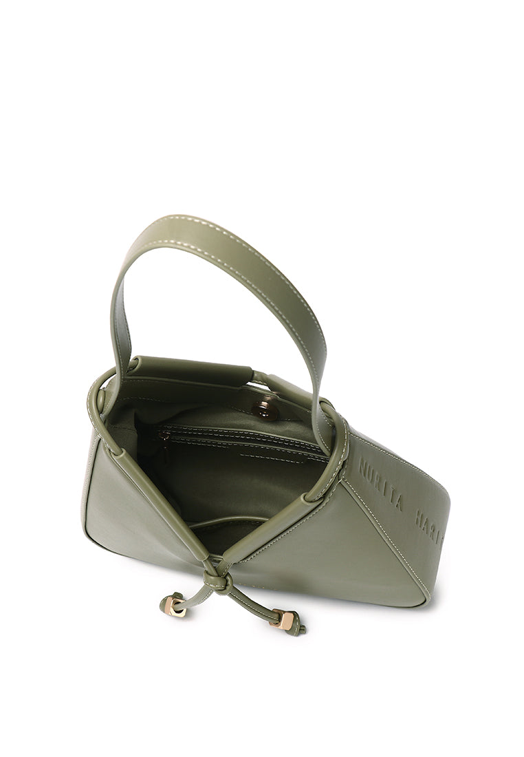 Norna Drawstring Shoulder Bag (Olive)