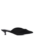 Hanara Pleated Slip-On Mules (Black)